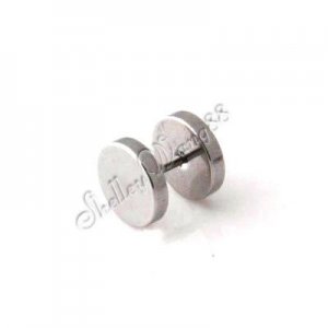 2x New Mens Earring Ear Stud Stainless Steel 6mm YL122-06