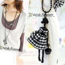 Korean Cool Little Girl And Butterfly Pendant Necklace 10278