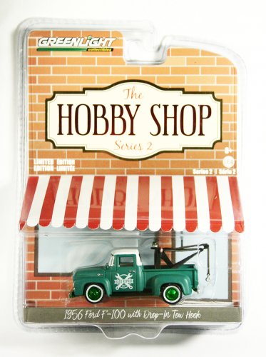 GreenLight 1956 Ford F-100 with Drop-In Tow Hook The Hobby Shop S2 GREEN MACHINE