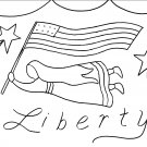Liberty Angel Patriotic Rug Hooking Pattern on Linen