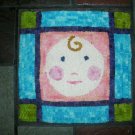 Baby Face Rug Hooking Pattern Nursery Hooked Pillow