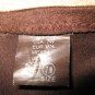 Suede like, knee-high boots, brown and stretchy, size 7W