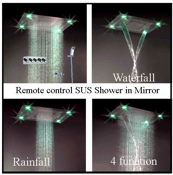 NEW** Super rainfall shower Faucet 600*800 4 function stainless steel HM-BD0012-1-2