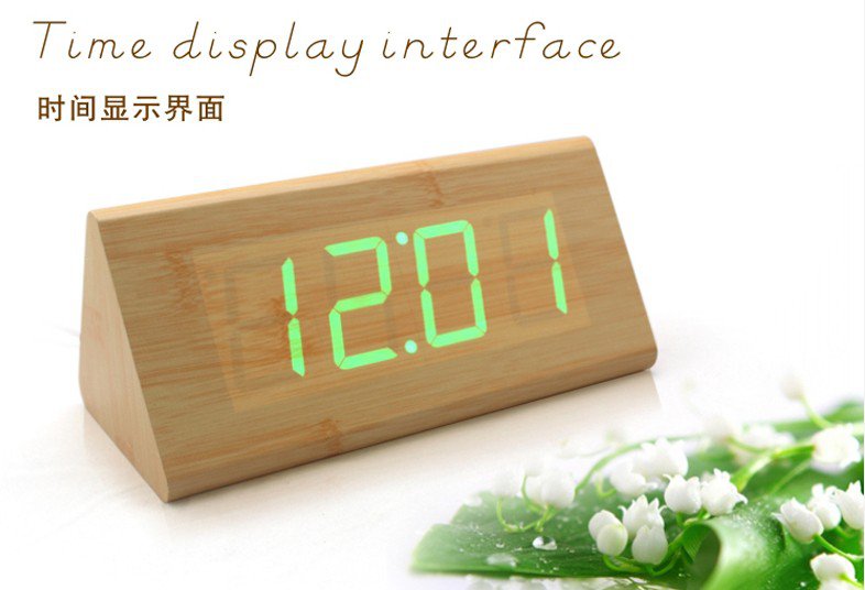 Voice Control LED Prism Led Alarm Clock - G01