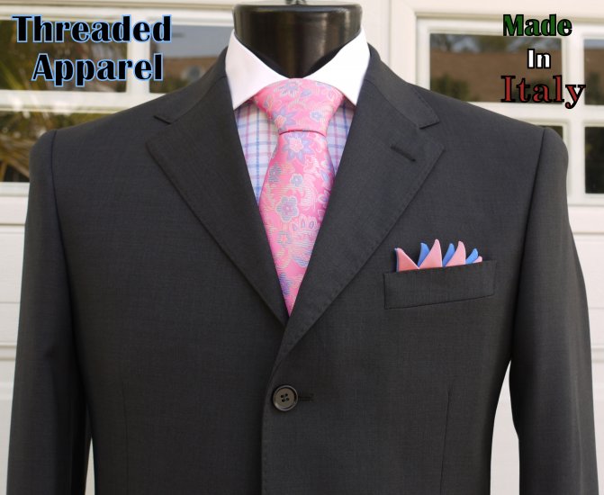 New Palasso Mens Suit - 100% Merino Wool - Dark Charcoal - Available in ...