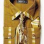 New Generation French Cuff Dress Shirt, Tie, Hanky Set - Bronze 19 to 19.5 - 36/37