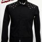 New Studio7™ Black with White Embroidered Dress Shirt - S, M, L