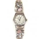 native america pink shadow dial sterling silver watch!