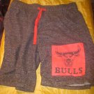 NBA Chicago Bulls Basketball Shorts sz Large 60% cotton 40% poly Gray speckled Like New