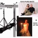 Backdrop Stand Plus Black/White Muslins Combo