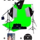 Vu-Pro Complete Digital Pro Photography Studio Package With 3000 Watt Softbox Lighting Kit, Backdrop