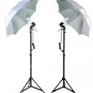 Vu-Pro Complete Double Fluorescent Umbrella Photography Lighting Kit