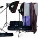 Vu-Pro Complete Pro Package #2 Photo Lighting, Backdrops, Backdrop Stand, Digital Backdrops Kit