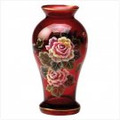 hand painted ruby vase