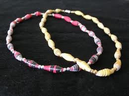 paper bead necklaces (Short)