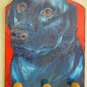 Black labrador RETRIVER Black lab dog Leash Key holder handmade wood  rack holder