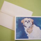 Shih Tzu tricolor dog shih-tzu - Personalized Notecards