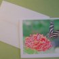 Butterfly & tropical Flower portrait - Personalized Notecards