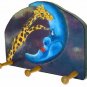 Giraffe jumping Over Moon leash key rack holder whimsical art