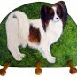 papillon red white dog leash key rack holder handmade gifts