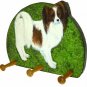 papillon red white dog leash key rack holder handmade gifts