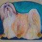 Leash Holder Lhasa Apso Dog leash rack key wood per holder