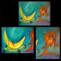Orange fish pulling Moon Surreal - Surrealism Outsider whimsical Art Print