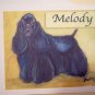 Cocker Spaniel Black American Cocker Spaniel dog Personalized Notecards set8
