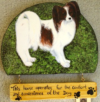 Papillon red white dog PAPILLON personalized custm Dog Wood Sign