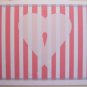 Notecards Heart & Stripes silhouette Personalized Note-cards Set 8 colored vellum partchment paper
