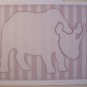 Rhino silhouette Personalized Notecards CHOCOLATE stripes whimsical art