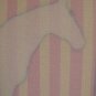 Horse silhouette portrait Personalized Notecards  pretty Pink & yellow stripes note cards