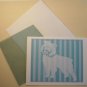 Brussels Griffon portrait silhouette Personalized Notecards Aqua blue whimsical dog art cards