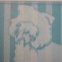 Brussels Griffon portrait silhouette Personalized Notecards Aqua blue whimsical dog art cards