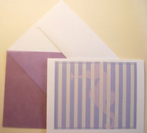 Notecards Seahorse silhouette whimsical stripes Personalized Notecards