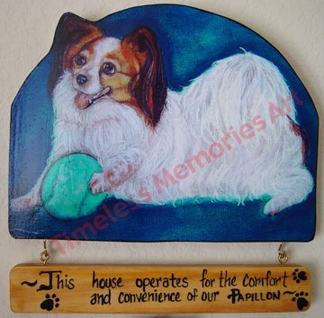 Dog wood sign Papillon Personalized handmade woodsign Dog Plaque