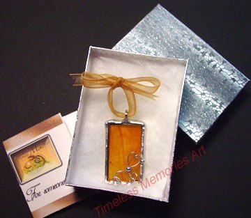 Glass Pendant necklace bracelet pendants handmade ornate wire design amber honey soldered pendant