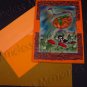 greeting Card pumpkin flying kite tuxedo cat Kitty Halloween handmade greeting cards surreal