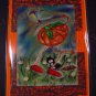 greeting Card pumpkin flying kite tuxedo cat Kitty Halloween handmade greeting cards surreal