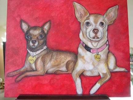 Pet Portrait Painting Acrylic Canvas Panel 11X 14 Commissioned pet painting
