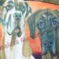 Great Dane trio Dog Key Leash Rack Holder Gentle Giant doggies