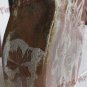 Rustic Iris flowers Fairy ceramic vase Art Pottery vessel handmade sgraffito art pottery