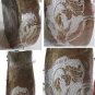 Rustic Iris flowers Fairy ceramic vase Art Pottery vessel handmade sgraffito art pottery