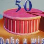 Make a Wish 50th Birthday handmade card Personalized 50 birthday Pink Cake greeting card paper Doily