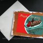 Handmade Greeting Card Desert cherry Chocolate Cake whimsical blank whimsical personalized cards
