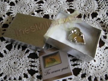 Sweet Honey glass heart pendant fashion jewelry handmade gifts soldered glass pendants