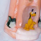 Hand Carved Candle with Disney Pluto Figurine