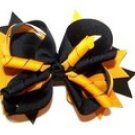 Black 'n Gold Loopy Hairbow