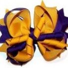 Gold 'N Purple Loopy Hairbow