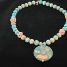 Blue Cats Eye, White Mother of Pearl Ball